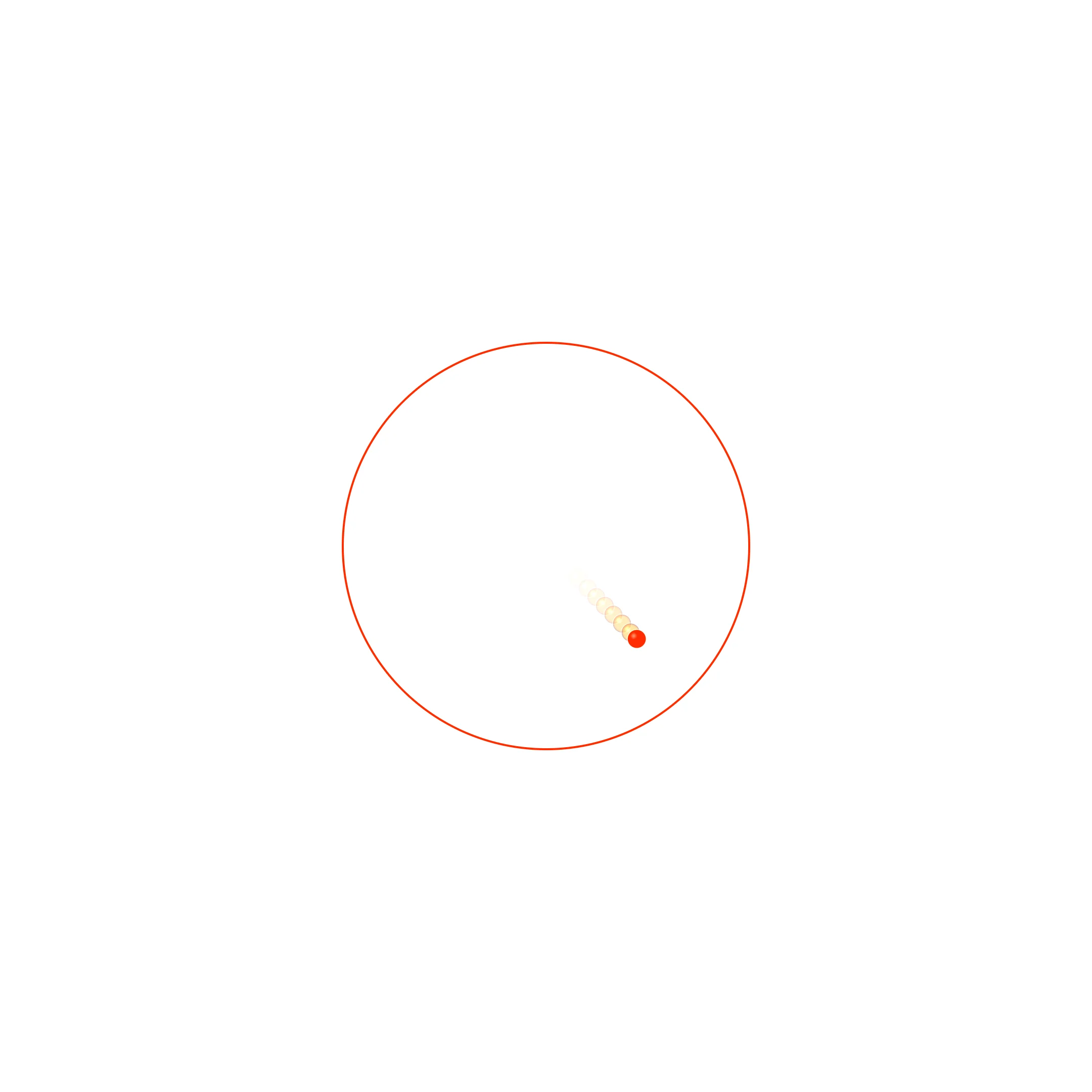 Rhythmic mode running in the Studio with a ball bouncing inside a circular boundary